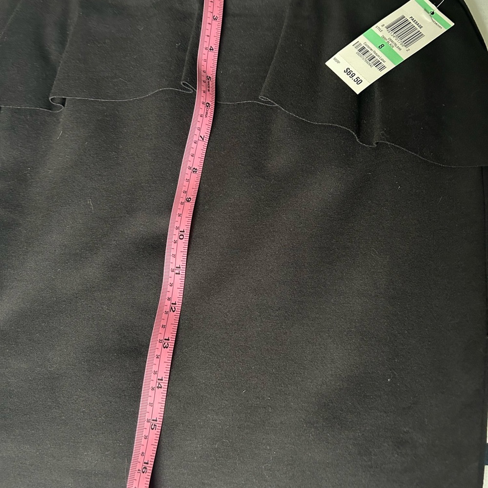 NWT INC International Concepts Black Peplum Pencil Skirt Size 8 - Picture 5 of 6